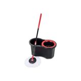 Pazariz Siyah Döner Başlıklı Microfiber Temizlik Seti 2 Adet Mikrofiber Mop Yedekli