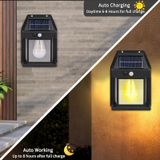 Pazariz Solar Enerjili Led Bahçe Aydınlatması Su Geçirmez Lamba Bahçe Garaj Ev Aydınlatma Siyah 1 Ad