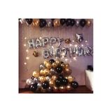 Pazariz Storex Happy Birthday Doğum Günü Balonu Kombini Gümüş Gold Mg Collection 282146