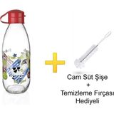 Pazariz Süt - Su Şişesi Moo Bottle 1 Litre + Şişe Temizleme Fırçası Hediye