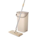 Pazariz Tablet Magic Flat Mop Yer Duvar Silme Microfiber Paspas Temizlik Seti + 5 Adet Bez - Krem
