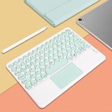 Pazariz Taşınabilir Ios, Android, Windows Uyumlu (Bilgisayar, Tablet, Telefon) Touchpad Kablosuz Q Klavye - Yeşil
