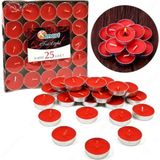 Pazariz Tealight Mum 25'li Paket-Kırmızı - 1 Adet
