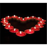 Pazariz Tealight Mum, 50 Adet, Kırmızı - 1 Adet