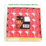 Pazariz Tealight Mum Kırmızı 100 Adet - 1 Adet