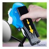 Pazariz Telefon Tutucu Bisiklet Gidonlu Motosiklet Yağmur Geçirmez 4.7- 7.2 inç Uyumlu Mavi