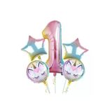 Pazariz Unicorn 1 Yaş Folyo Balon Seti
