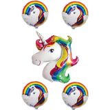 Pazariz Unicorn Folyo Balon Set Renkli