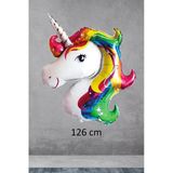 Pazariz Unicorn Rengarenk Folyo Balon Büyük 126 Cm