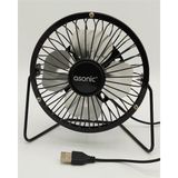 Pazariz USB Girişli Mini Metal Fan Vantilatör - Siyah