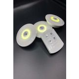 Pazariz Uzaktan Kumandalı Kablosuz 3'lü Led Spot Lambalar 3 Led +1 Kuman