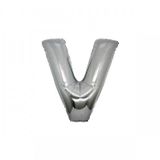 Pazarız V Silver 90 cm Gümüş Harf Folyo Balon