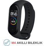Pazariz Yeni M4 Renkli Ledli Ekran Su Geçirmez Akıllı Bileklik, Adımsayar - Yeşil - 41 - 45 mm