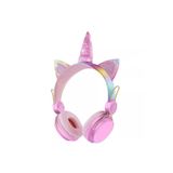Pazariz Yeni Nesil Kablosuz Sevimli Unicorn Kız Çocuk Kulaklığı Wirelles bluetooth Pembe