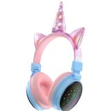 Pazariz Yeni Nesil Led Işıklandırmalı Kablosuz Sevimli Unicorn Kız Çocuk Kulaklığı