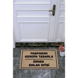 Pazarova Kişiye Özel Üretim Paspasını Kendin Tasarla/örnek Emlak Ofisi Yazılı Kapı Paspası Kapı Önü Paspas
