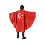 Pazarsen 3-13 Yaş Arası Ay Yıldız Bayrak Pelerin Yeni Sezon BY1214