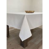 Pazarsen Buldan Işi Düz Sade Keten Masa Örtüsü Kare / Dikdörtgen (Ham Bez Değil, Buldan Ketenidir) - Bej - 100 x 100 cm