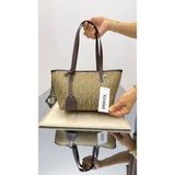 Pazarvia Shop Kol Çantası Modern Monogram - Acı Kahverengi - Bej