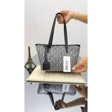 Pazarvia Shop Kol Çantası Modern Monogram - Antrasit - Gri