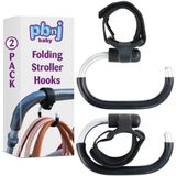 PBnJ baby Arabası Kancaları Gümüş 2 Paket Organizatör Klip Seyahat Çantası Alışveriş Bezi Çantaları
