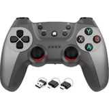Pc Gamepad Için 2.4g Tekli Kol Kablosuz Oyun Kolu Ps3 Için/akıllı Telefon/tablet/ Pc/andriod - Gri