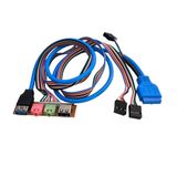 Pc Ön Panel için Usb 2.0 2.0 3.5mm Kulaklık Mikrofon Çevirici Kablo