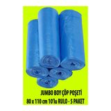 Pc Premium Center Jumbo Boy Çöp Poşeti 80 x 110 cm 10'lu Rulo 5 Paket