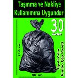 PC Premium Center Taşınma ve Nakliye Için Siyah Kalın Çöp Poşeti - 80 x 110 cm - 30 Adet - Ağır Yük Taşıma Poşeti