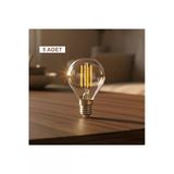 Pc45 5Li 4W Led Filament Ampul E14 – 400 Lümen Sarı Işık, Şeffaf Cam Vintage