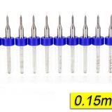 PCB Mikro Karbür CNC Matkap Ucu 10lu Set 0,15mm Tungsten 18 Shank