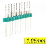 PCB Mikro Karbür CNC Matkap Ucu 10lu Set 1,05mm Tungsten 18 Shank