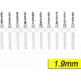 Pcb Mikro Karbür Cnc Matkap Ucu 10LU Set 1,90MM Tungsten 18 Shank - Altın