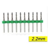PCB Mikro Karbür CNC Matkap Ucu 10lu Set 2,20mm Tungsten 18 Shank