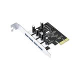Pcı-E 4 Portlu USB 3.0 Hub Çoklayıcı Kart - Option-1 - Beyaz