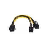 PCI-E 8 Pin Dişi - Çift 8 Pin (6+2) Erkek Kablo 8Pin Çoklayıcı Mining Ekran Kartı Uzatma Kablosu