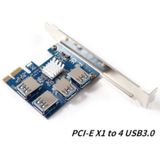 Pcı-E Express 1X 1 To 4 Usb 3.0 Riser Çoğaltıcı & Çoklayıcı