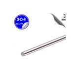 PÇS Paslanmaz Paslanmaz Çelik 304 Çubuk ( Mil ) Ø 3 mm (3 Adet x 1 Metre)