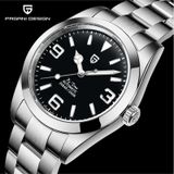 Pd-1692 Air King Erkek 39mm 200m Su Geçirmez Nh35 Otomatik Mekanik Saat Safir Kristal Işıklı İş Saat Gümüş