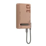 PD 20W 5000mAh MF Magsafe Wireless Kablosuz Uyumlu Stand Type-C to Type-C Powerbank Şarj Aleti, Pembe