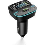 PDAteknoloj F9 Araç Fm Transmitter 5.3 Bluetooth Araç Kiti Usb Type-C Hızlı Şarj Çıkışlı Çakmaklık Girişli (F9)