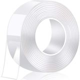 Pdateknoloji 2 Metre Su Sızdırmaz Çift Taraflı Şeffaf Bant LTS-BND06 (Uzunluk 2m, GENIŞLIK:30MM, Kalınlık:1mm) Ekstra Güçlü Yıkanabilir Ince Nano Bant, Halı, Ev, Mutfak, Banyo, Araba Veya Ofis - 41 Delft Blue