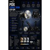 Pdx Cobac 200A LED Işık | 200W | Bi-Color Profesyonel Stüdyo Işığı - Siyah