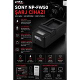 PDX Sony NP-FW50 Şarj Cihazı | Hızlı Şarj | Sony Uyumlu
