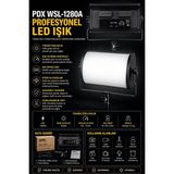 Pdx WSL-1280A Profesyonel LED Işık | Yüksek Güç | Stüdyo Aydınlatma - Siyah