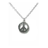 Peace Barış Sembolü Unisex Kolye – 60 Cm Zincirli, Zamak Metal Anlamlı Simgeli Takı