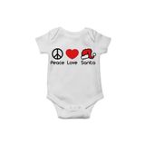 Peace Love Santa/Barış Sevgi Yeni Yıl - Yılbaşı Bebek Body
