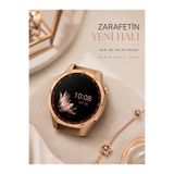 PeacHTec SK-8 Kadın Akıllı Saat Bluetooth Arama AMOLED Ekran 3 Kordonlu IP67 Smart Watch Rose Gold