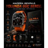 Peachtech Ultra Amoled Akıllı Saat 5ATM Bluetooth Görüşme Outdoor Smarts Watch - Gri