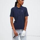 Peak Performance Classic Cotton Polo Kadın Mavi Polo Tişört - Lacivert